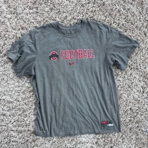 Nike Gray T-Shirt with Red and White Logo